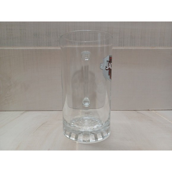 JACK LINKS HANDLED CLEAR BEER MUG 6" tall - Picture 4 of 5